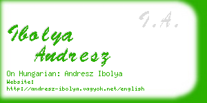 ibolya andresz business card